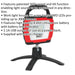 Rechargeable Portable Floodlight - 360 Degree Swivel - 36W SMD LED - Red Loops