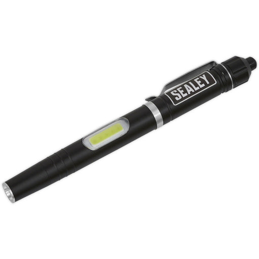 Aluminium Pocket Penlight - 3W CREE XTE & 1W COB LED - Battery Powered Loops