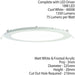 Ultra Slim Round Flush Ceiling Light 18W Cool White LED 4000k Corridor Lamp Loops