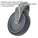 100mm Hard PP Swivel Castor Wheel - 25mm Tread - Medium Duty - 28mm Offset Loops