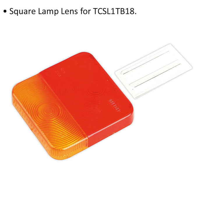Replacement Square Lamp Lens - Suitable for ys09982 Rear Square Lamp Cluster Loops
