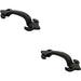 2x Traditional Forged Iron Pull Handle 132 x 50mm Black Antique Door Handle Loops