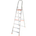 1.5m Lightweight Aluminium Platform Step Ladders 7 Tread Anti Slip DIY Steps Loops