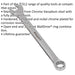 Hardened Steel Combination Spanner - 9mm - Polished Chrome Vanadium Wrench Loops