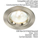 Fixed Round Recess Ceiling Down Light Nickel 80mm Flush GU10 Lamp Holder Fitting Loops