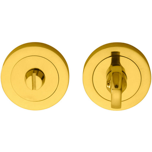 Thumbturn Lock And Release Handle Concealed Fix 80mm Spindle Polished Brass Loops