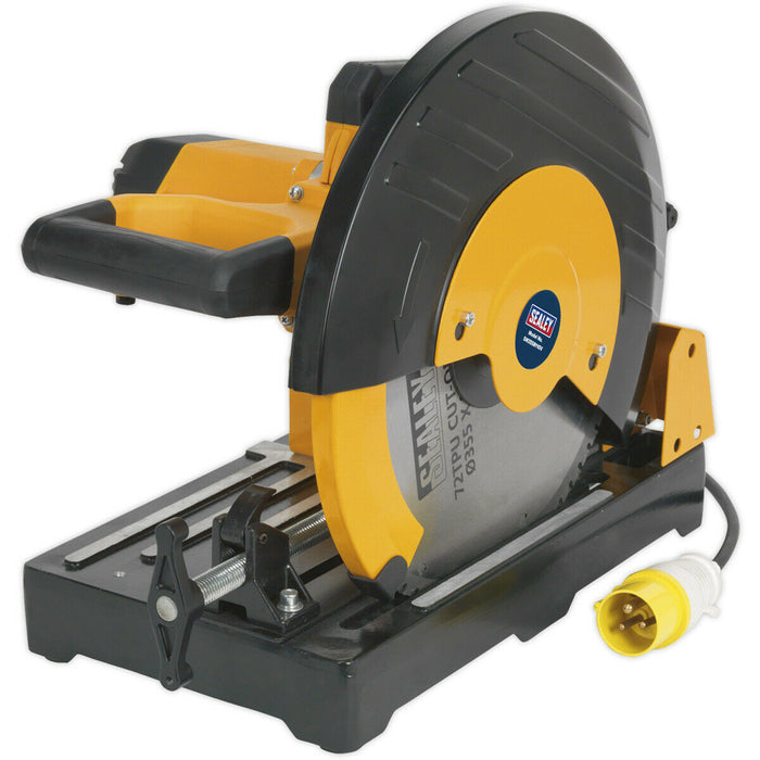 Cut-Off Saw Machine - 355mm TCT Blade - 2480W Motor - 1450 RPM - 110V Supply Loops