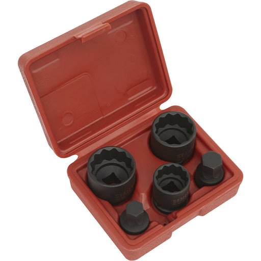 5pc 12 Point Impact Hub Socket & Bit Set - 1/2" Sq Drive - For VAG Vehicles Loops