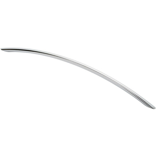 Curved Bow Cabinet Pull Handle 408 x 10mm 352mm Fixing Centres Chrome Loops