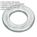 100 PACK Form A Flat Zinc Washer - M12 x 24mm - DIN 125 - Metric - Metal Spacer Loops