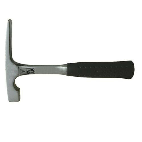 20oz Solid Forged Brick Hammer Heavy Duty Rubber Handle Building Bricklaying Loops