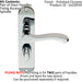 2x PAIR Scroll Lever Door Handle on Bathroom Backplate 180 x 40mm Chrome Loops