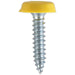 50 PACK 4.8 x 24mm Yellow Numberplate Screw - Plastic Enclosed Head Fixings Loops