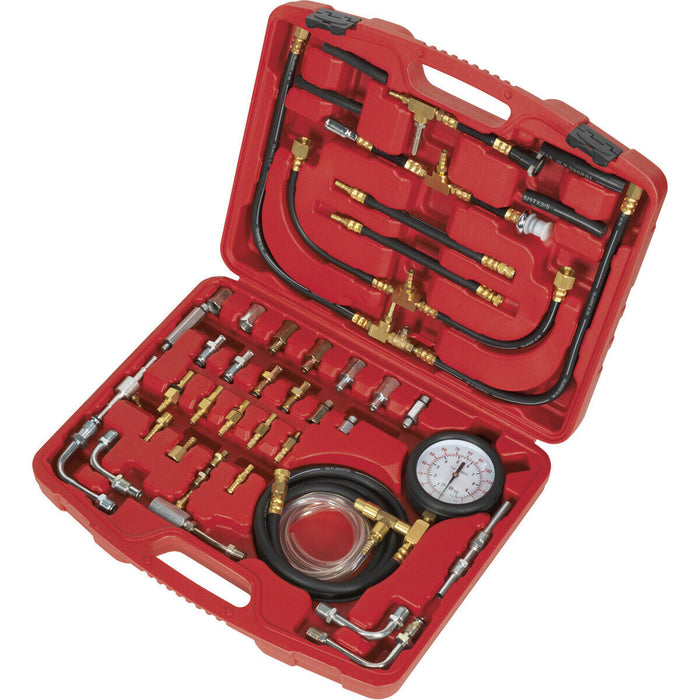 Fuel Injection Pressure Test Kit - High Pressure Gauge - Petrol Engine Systems Loops