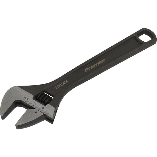 200mm Adjustable Drop Forged Steel Wrench - 24mm Offset Jaws Metric Calibration Loops