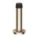 Rubber Tipped Doorstop Cylinder with Rose Wall Mounted 71mm Satin Nickel Loops