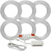 6x 2.6W LED Kitchen Cabinet Spot Light & Driver Flush Chrome Natural Cool White Loops