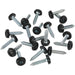 50 PACK 4.8 x 24mm Black Numberplate Screw - Plastic Enclosed Head Fixings Loops