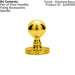 PAIR Solid Ball Mortice Door Knob 45mm Diameter Polished Brass Door Handle Loops