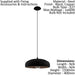 Pendant Ceiling Light Modern Colour Black & Copper Coloured Steel Bulb E27 1x60W Loops
