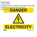 10x DANGER ELECTRICITY Health & Safety Sign Rigid Plastic 100 x 75mm Warning Loops