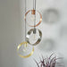 3 Bulb Multi Light Hanging Ceiling Pendant Brushed Copper Nickel & Brass Hoops Loops