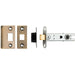 Door Handle & Latch Pack Antique Brass Straight Bar Lever Slim Backplate Loops