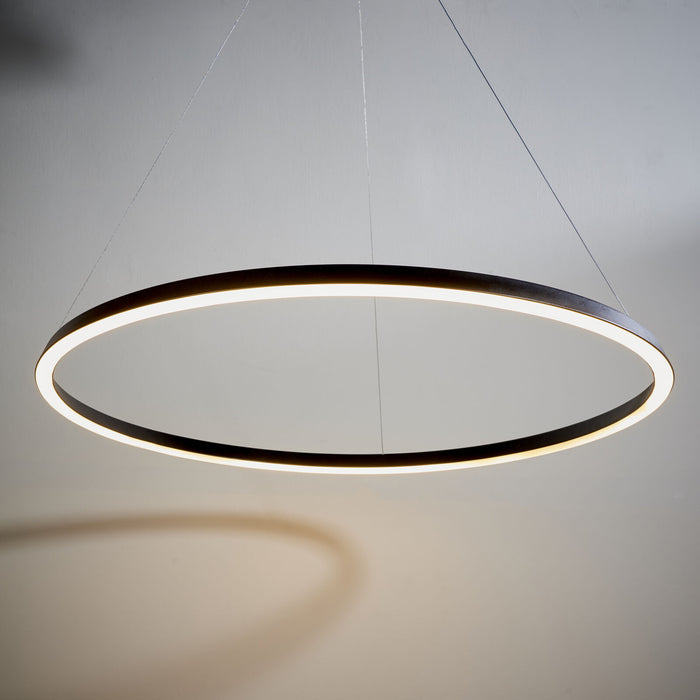Ceiling Pendant Light - Matt Black & White Silicone - 45W LED - Bulb Included Loops