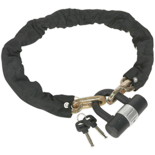 12 x 12 x 900mm Motorcycle Chain & Disc Lock - Anti-Pick & Drill Heavy Duty LINK Loops