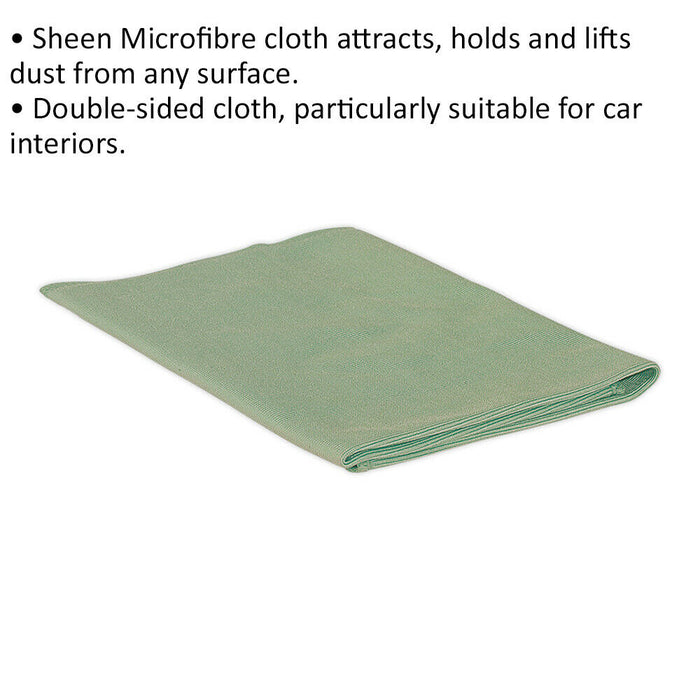 Sheen Microfibre Cloth - Double Sided - Suitable for Car Interiors - Dust Cloth Loops