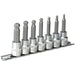 7 PACK Ball-End Hex Socket Bit Set - 3/8" Square Drive - 3mm to 10mm Long Allen Loops