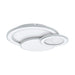 Wall Flush Ceiling Light Colour White Chrome Shade White Plastic Bulb LED 50W Loops