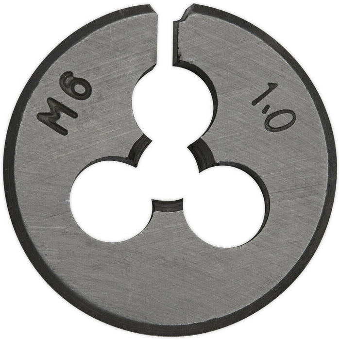 M6 x 1mm Metric Split Die - Quality Steel - Bar / Bolt Threading Bit & Case Loops