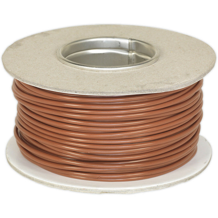 Brown 25A Thin Wall Automotive Cable - 30m Reel - Single Core - RoHS Compliant Loops