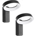 2 PACK IP54 Outdoor Wall Light Anthracite Aluminium Hoop 3.3W LED Lamp Loops