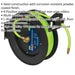 15m Retractable Air Hose - Steel Reel - 3/8" BSP Inlet - 10mm Hi-Vis TPR Hose Loops