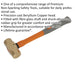 2.2lb Sledge Hammer - Non-Sparking - Fibre Glass Shaft - Shock Absorbing Grip Loops