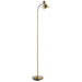 Tall Arched Floor Lamp Antique Brass Free Standing Curved Arm Sofa Reading Light Loops