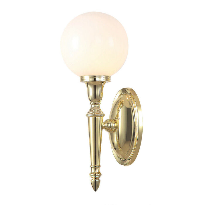 IP44 Wall Light Globe Shaped Glass Shade LED Included Polished Brass LED G9 3.5W Loops