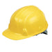 Yellow Safety Adjustable Hard Hat Protection Building Work Site Builders Loops