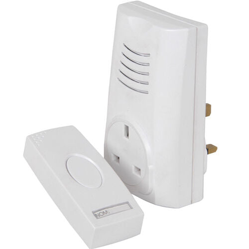 80m Wireless Remote Doorbell / Cordless Door Chime UK Plug Through 16 Melodies Loops