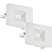 2 PACK IP65 Outdoor Wall Flood Light White Adjustable 10W LED Porch Lamp Loops