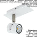 Wall Light Colour White Satin Nickel Shades & Back Plate Bulb GU10 1x5W Included Loops