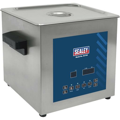 9L Ultrasonic Parts Cleaning Tank - Temperature Control - Timer Setting - 200W Loops