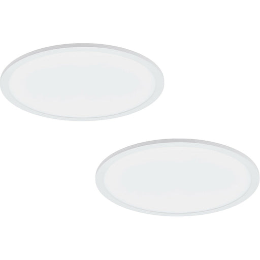 2 PACK 450mm Modern Ceiling Light White Slim Round Low Profile 28W LED 4000K Loops