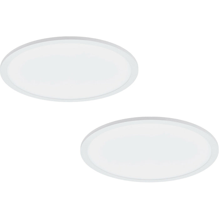 2 PACK 450mm Modern Ceiling Light White Slim Round Low Profile 28W LED 4000K Loops