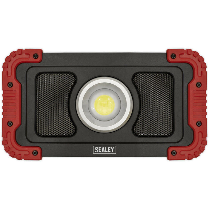 Rechargeable Floodlight - 20W COB LED - Wireless Speakers & Power Bank - 1100 lm Loops