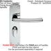 4x Curved Bar Lever on Bathroom Backplate Door Handle 170 x 42mm Polished Chrome Loops