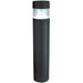 1m Tall IP65 Outdoor Lamp Post Bollard Black Round Flat Top E27 Driveway Light Loops