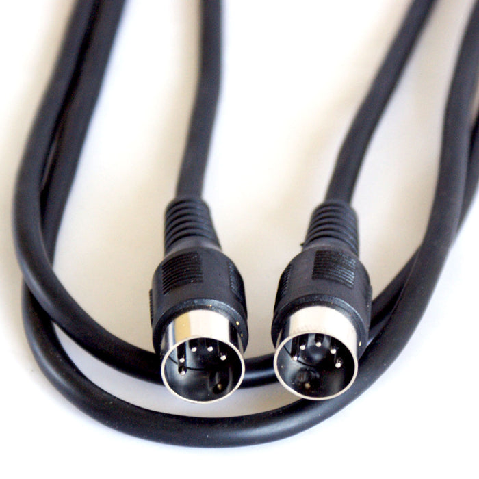 6m 5 Pin Pole Male DIN to DIN Plug Cable PC Keyboard MIDI Video IBM Signal Lead Loops